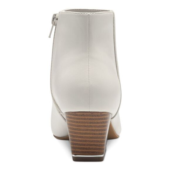 ALFANI Womens Ivory Cushioned Armena Pointed Toe Block Heel Zip-Up Booties 6 M - Picture 3 of 4